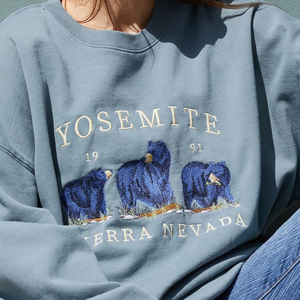BRANDY MELVILLE CREWNECK YOSEMITE OS IN GREEN